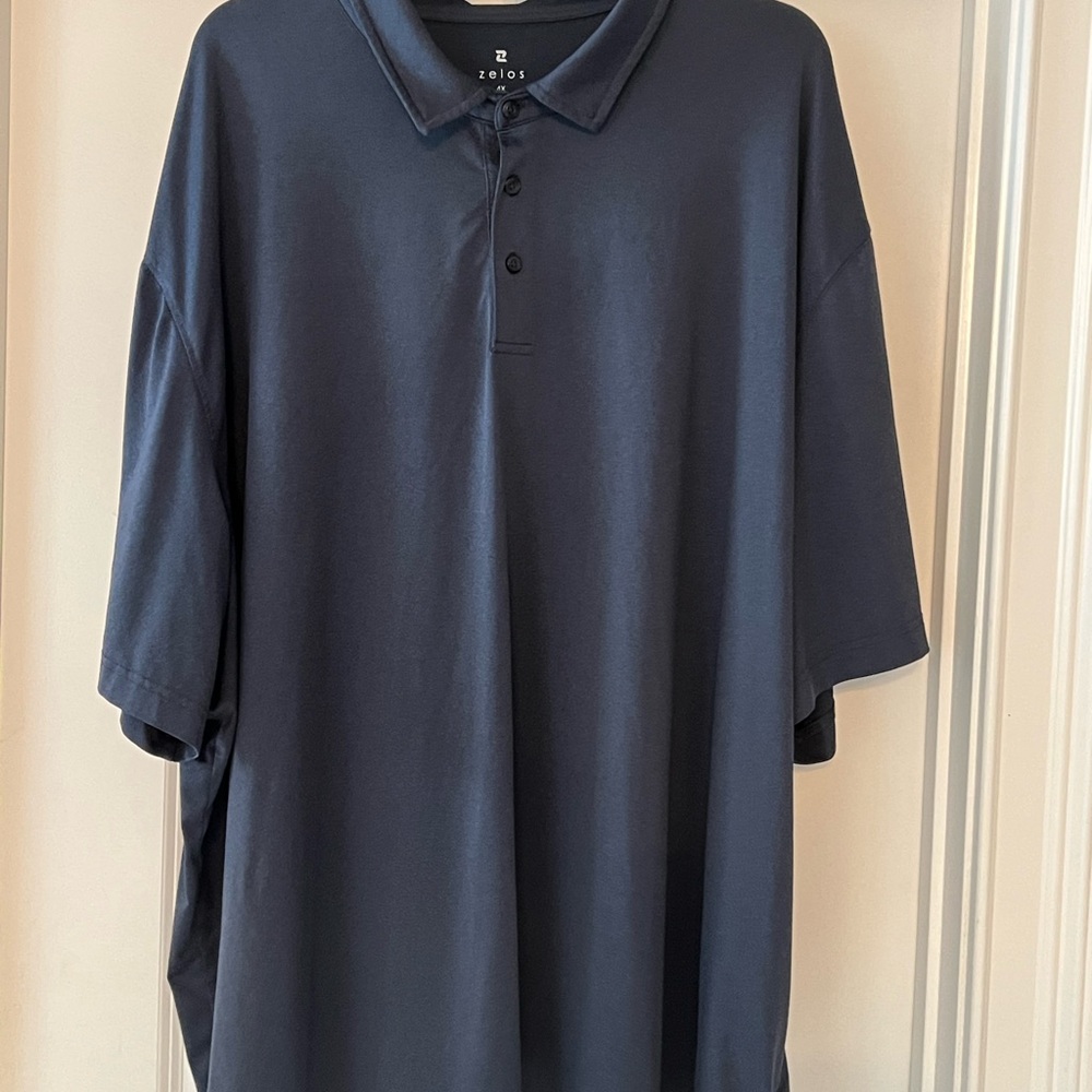 ZELOS Men's Dark Blue Polo Shirt